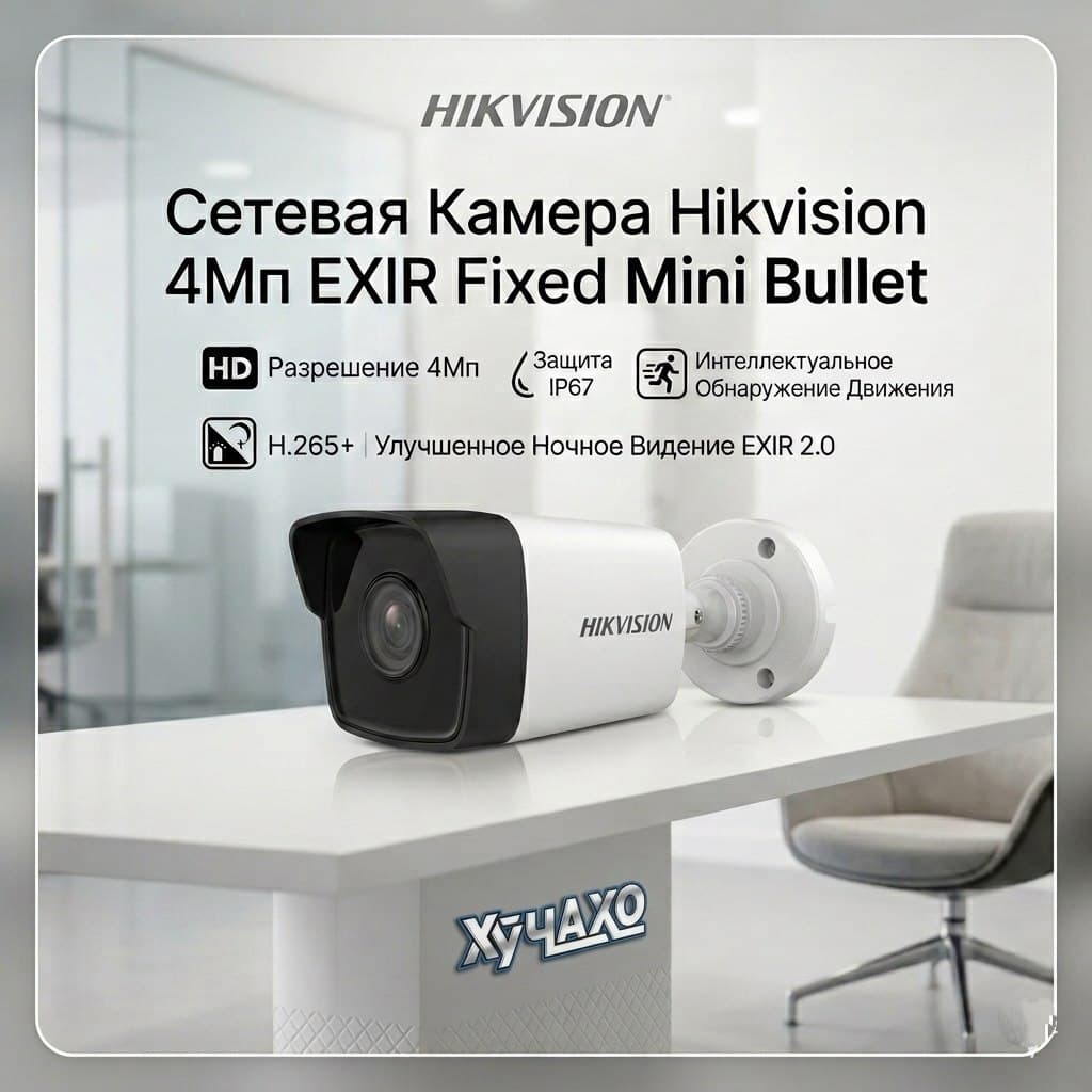 Камера IP Hikvision 4mp DS-2CD1043G0-I
