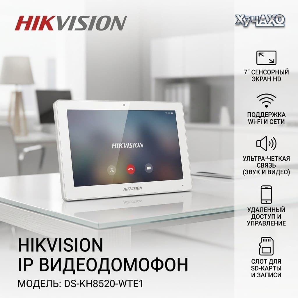 IP Домофон монитор 10,1" DS-KH8520-WTE1